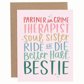 Bestie Friendship Greeting Card